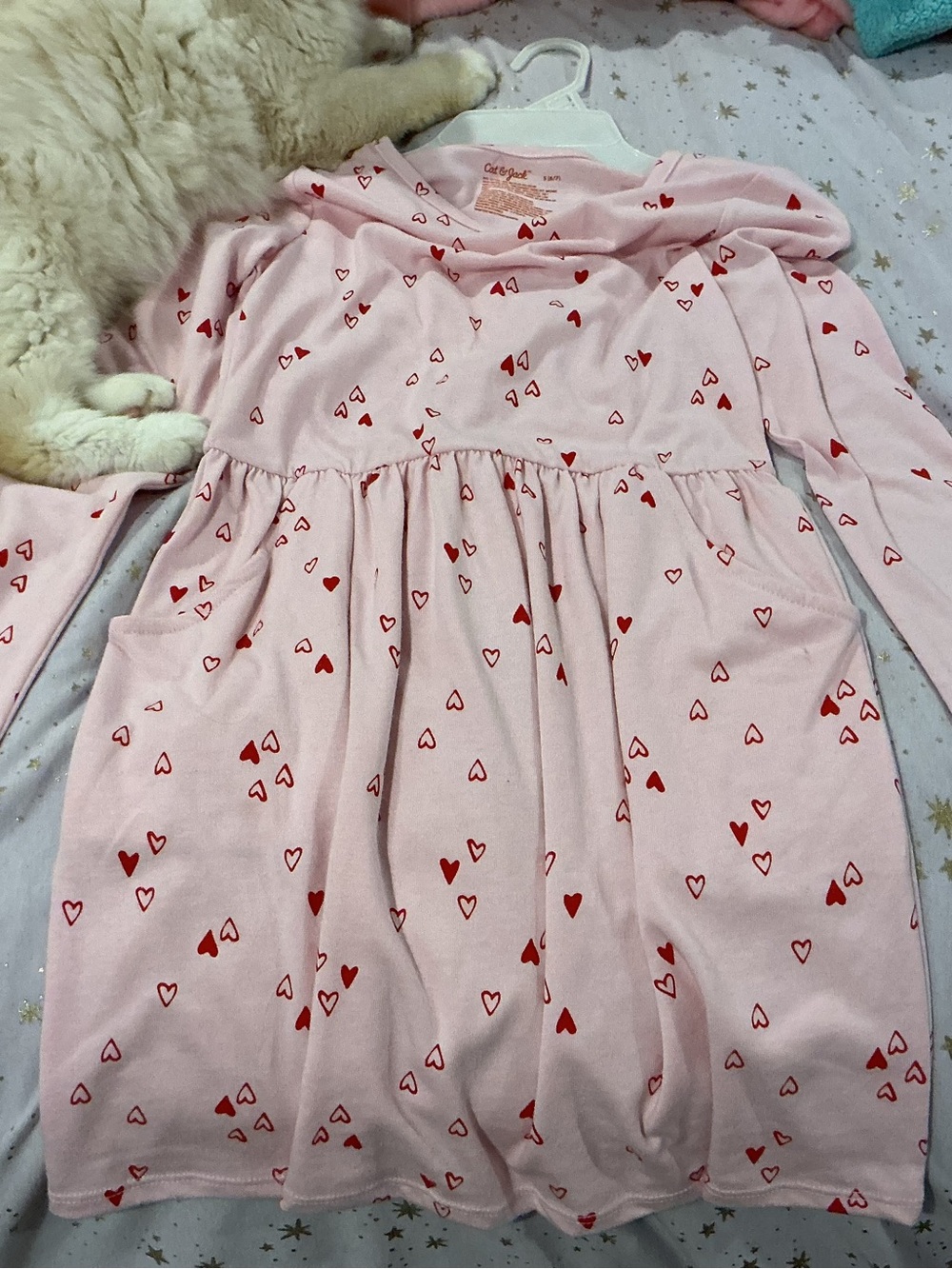 Cat & Jack Pink Top with Orange Logo Print